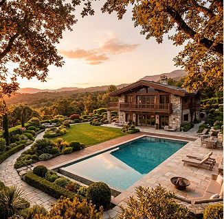 Chalet con jardín